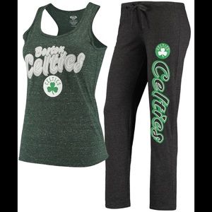 Women's Boston Celtics Concepts Sport  Racerback Top & Pants Sleep Set